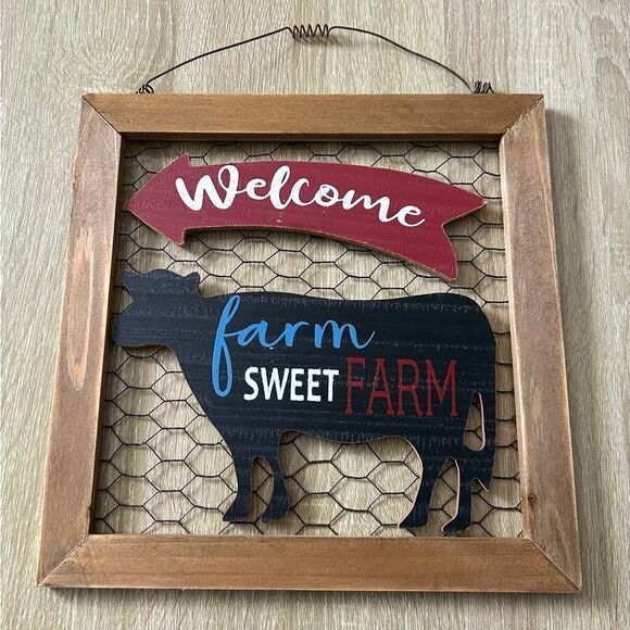NWOT … WELCOME “Farm Sweet Farm” Wall Decor - Picture 1 of 2